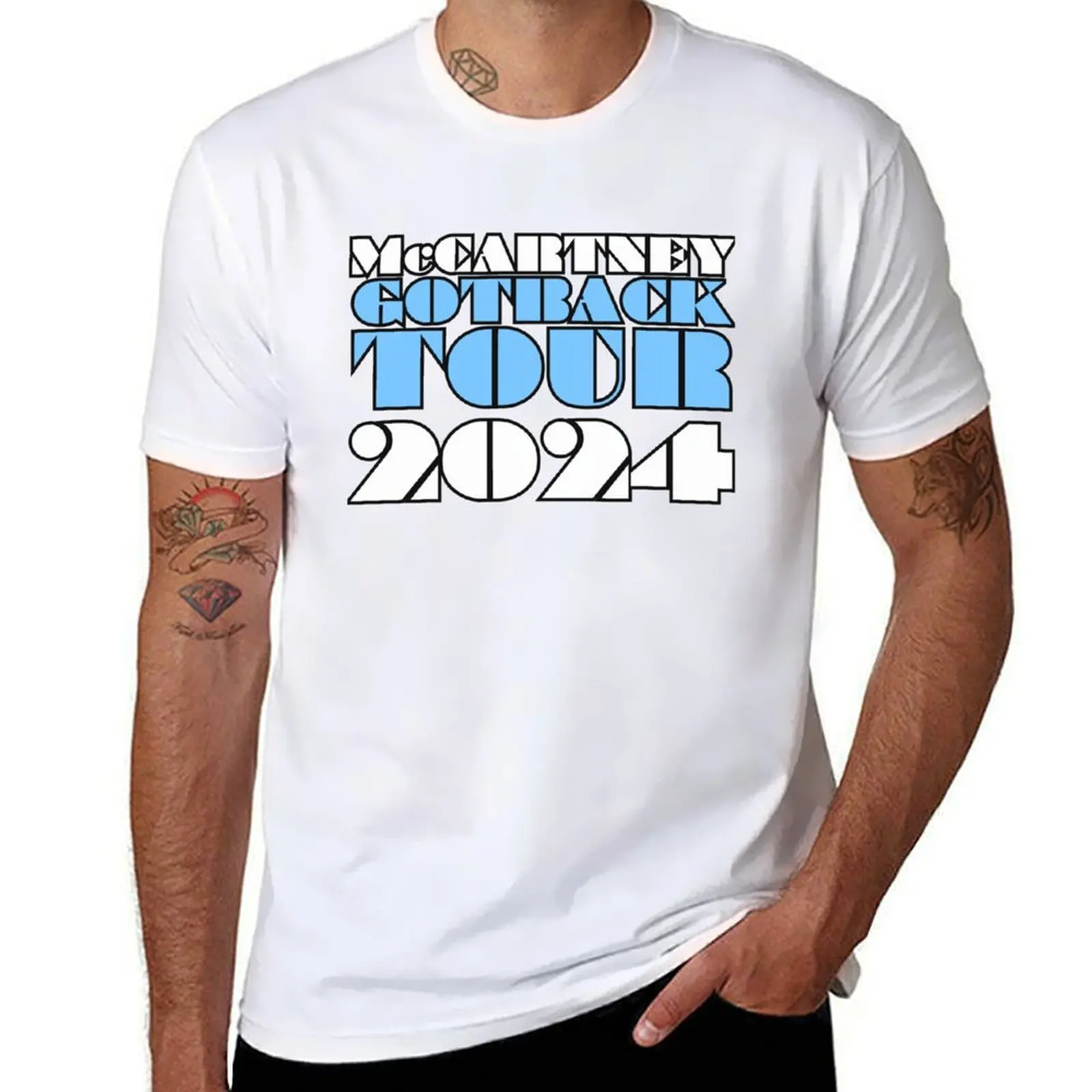 Футболка McCartney Got Back Tour 2024, дешевые дизайнерские рубашки, мужские футболки