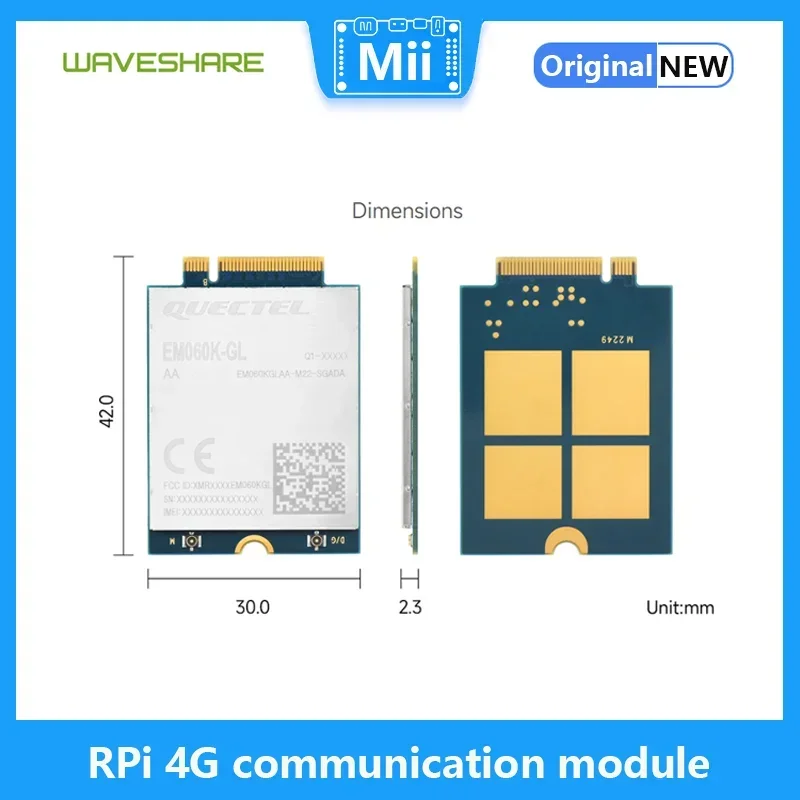 Raspberry Pi 4G TE-A Cat 6 Communication Module EM060K-GL Module Expansion Board (art.: 3920cb3a4159b) - 3920cb3a4159b