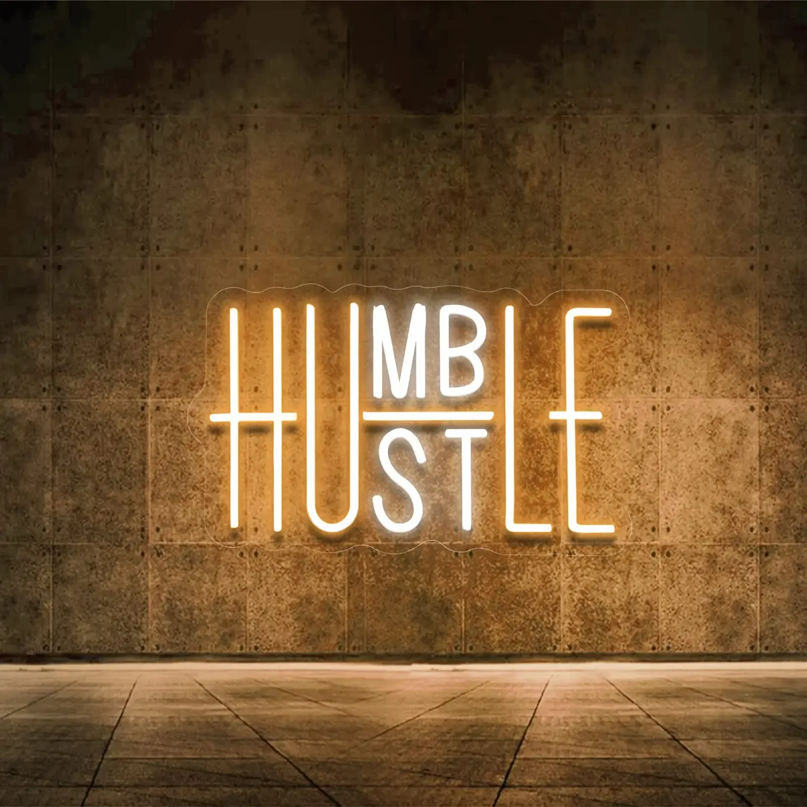 Светодиодная неоновая вывеска Hustle для декора стен, украшения для вечеринок с юмором, переключатель с питанием от USB, регулируемая яркость для офисной комнаты