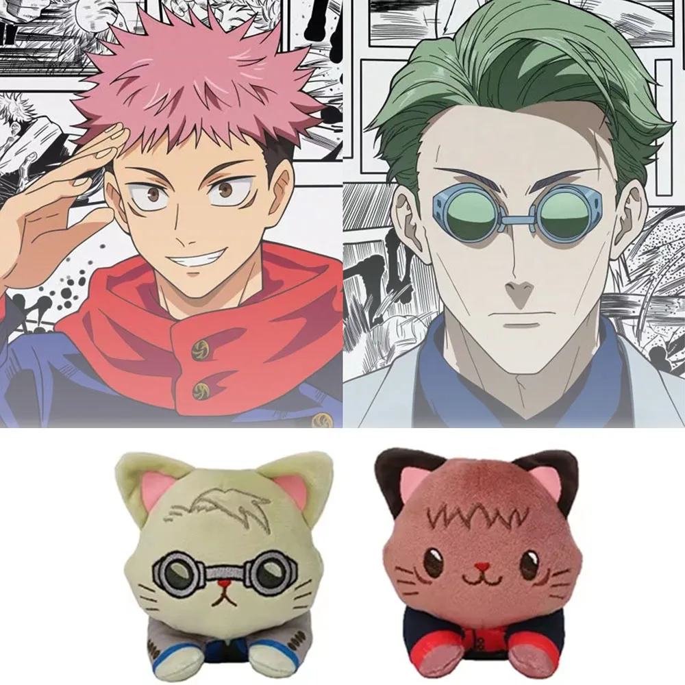 Мягкая плюшевая кукла MOVIC Jujutsu Kaisen с котом, игрушки 15 см, Nanami Kento Fushiguro Megumi Itadori Yuuji Gojo kawaii, плюшевые куклы