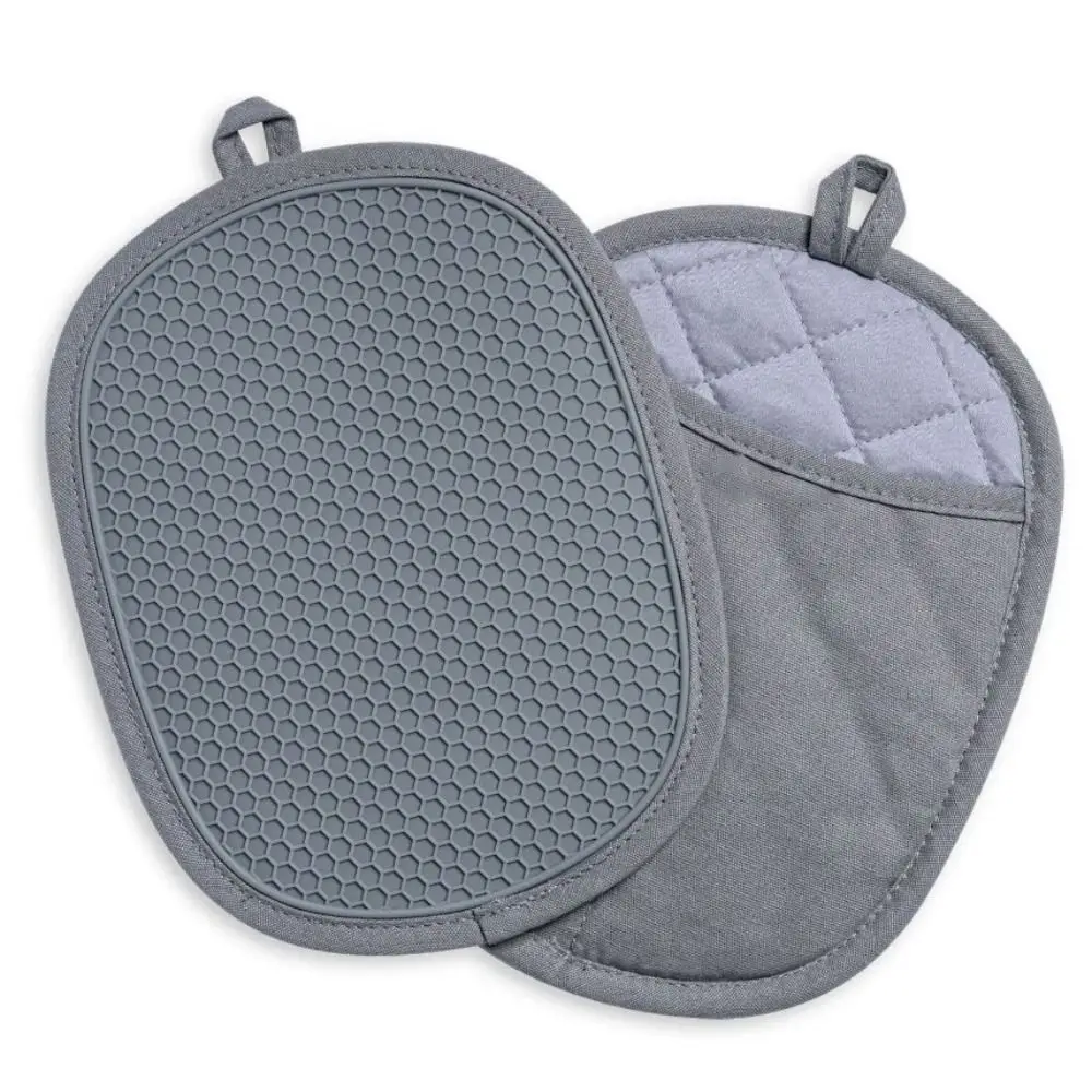 Фото Oven Mitt Anti-scalding Kitchen Oven Gloves Heat Resistant Silicone Heat-insulated Gloves Non-slip Pot Pad Microwave №4