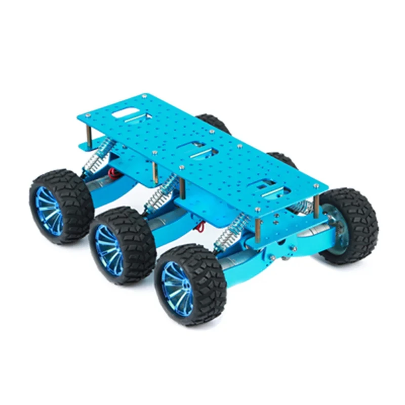 Фото Робот-автомобиль Smart 6WD, шасси, амортизационная платформа для поиска и спасения для Arduino Raspberry Pie, игрушка «сделай сам» на радиоуправлении №2