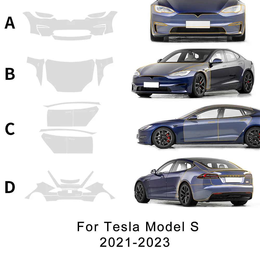 Защитная пленка для бампера Tesla Model S 2016-2021 2022 2023 2024