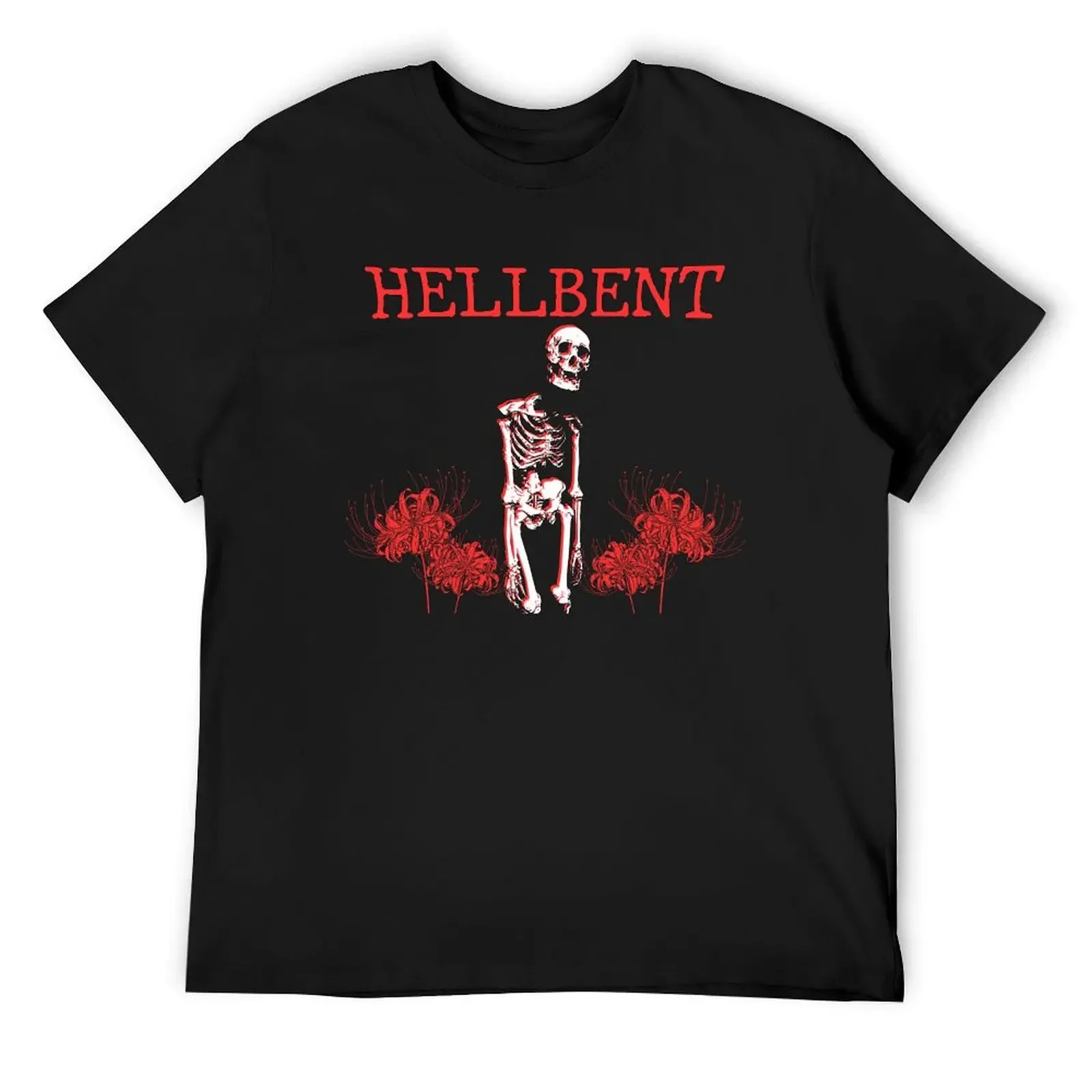 Футболка Hellbent Skeleton, футболки с графическим рисунком, винтажные футболки, футболка на заказ, мужские винтажные рубашки