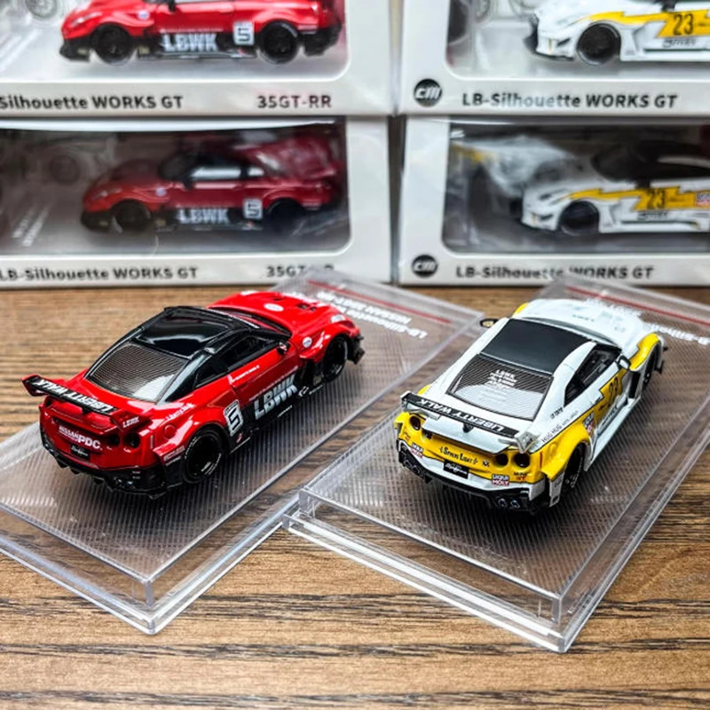 Фото CM 1:64 Skyline GTR-R35 RR LBWK Модель автомобиля из сплава с широким корпусом Классический сувенир для взрослых Подарочные украшения Статический дисплей №2