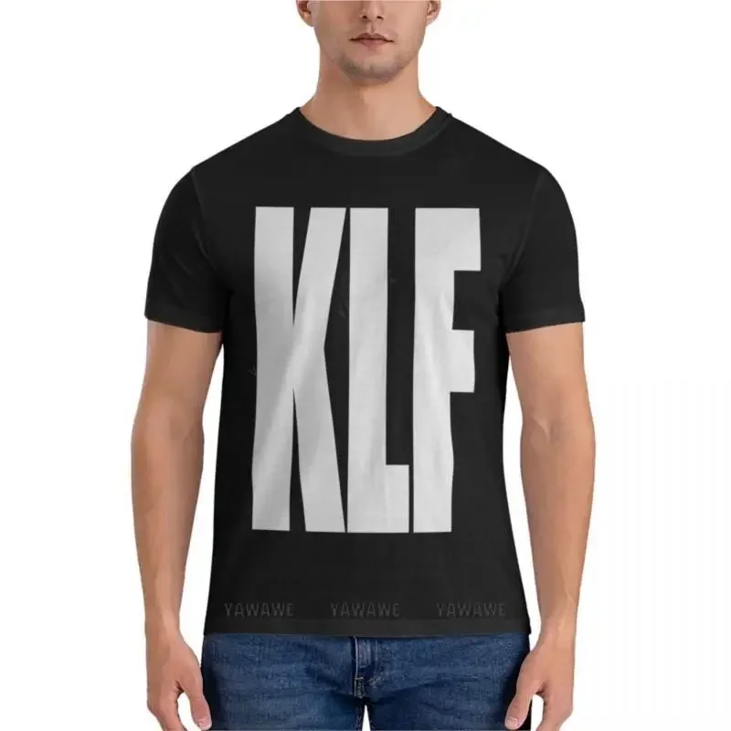 Фото Новая модель KLF Classic 2025, комплект однотонных белых футболок с графическим рисунком для мужчин №2