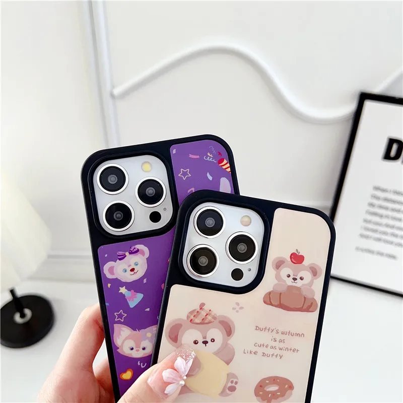 Фото Оригинальный чехол для телефона Disney Bear Duffy Doll для iPhone 15Pro 12 13 14 15 Pro Max StellaLou LinaBell Olu Mel IMD обложка №2