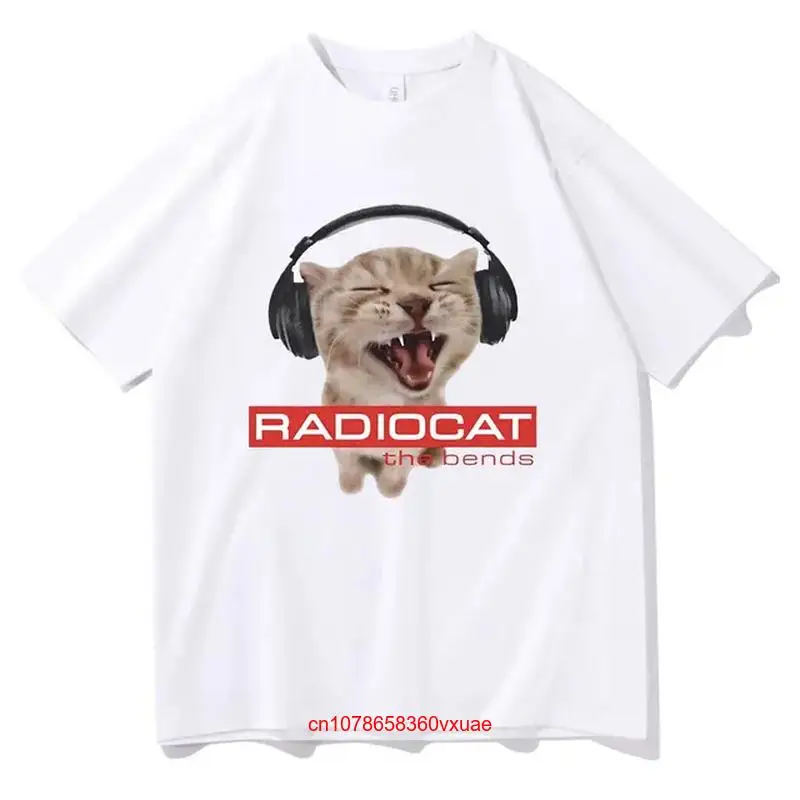 Забавная Футболка с принтом рок-группы радио-head Radiocat, изгибы, длинные или Короткие рукава