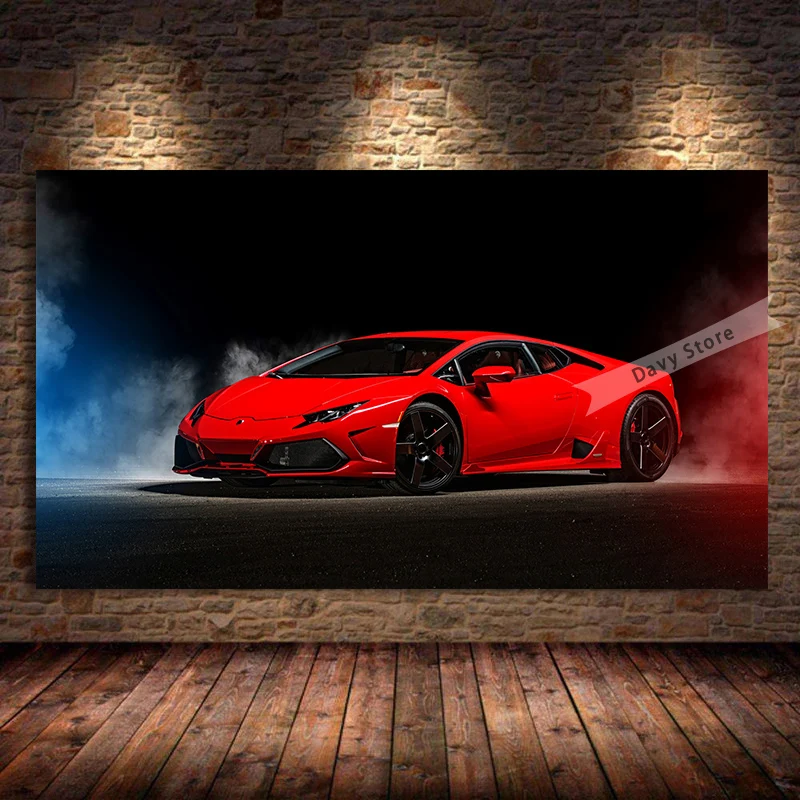 Фото Роскошные супермарки Lamborghini серии автомобилей, классные спортивные автомобили, Картина на холсте, плакаты, печать, настенные картины, гости... №3