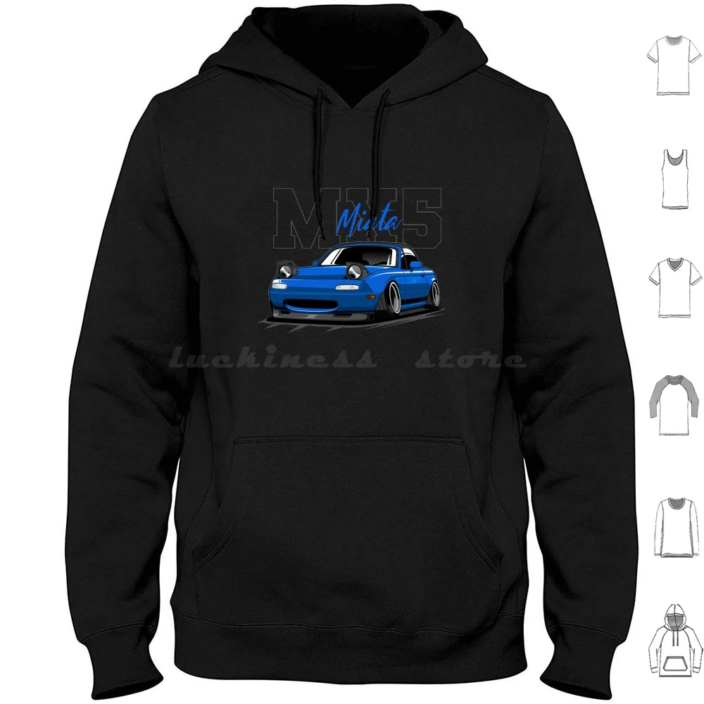 Синие автомобильные толстовки Miata Jdm с длинным рукавом Miata Jdm японский Дрифт Gtr Дрифтинг волна синтволна ретроволна Mx5 Trd vapord