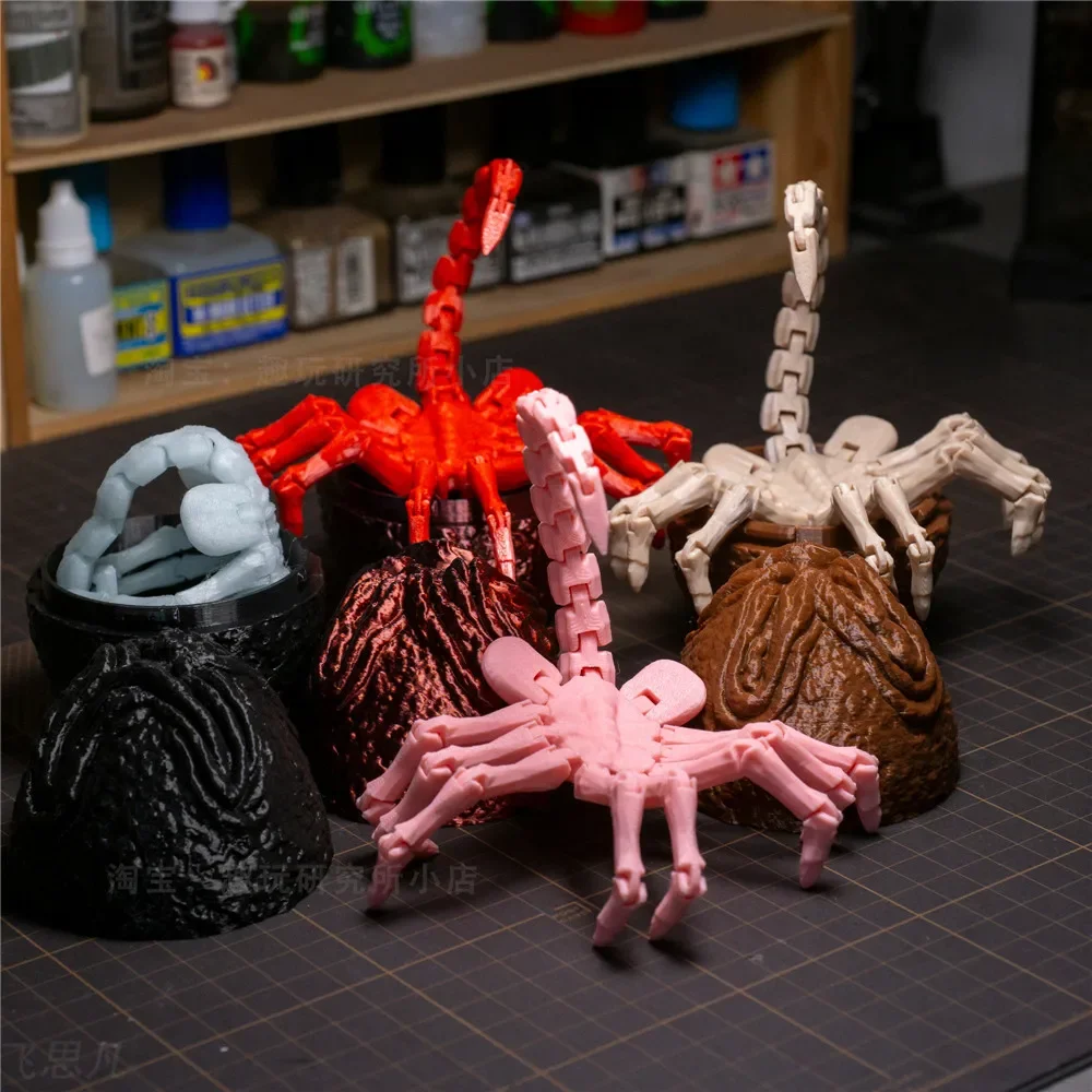3D-печатная модель инопланетянина Facehugger, полностью Сочлененная модель фильма, реквизит, научная фантастика, Ужасный Декор