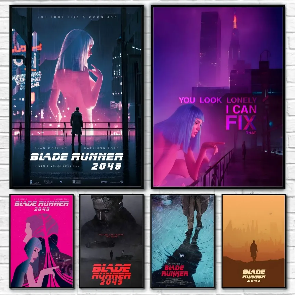 B-Blade R-Runner 2039, пленочная рамка, плакат, липкая настенная художественная печать, водонепроницаемая, для дома, гостиной, кровати, бара, прихожей, эстетический декор
