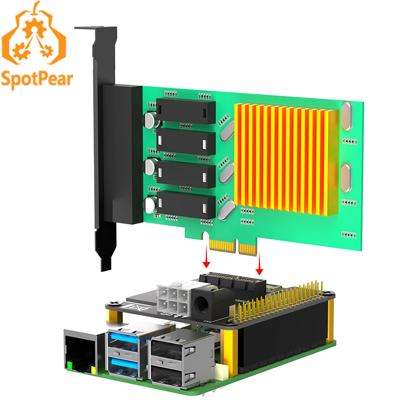 Raspberry Pi 5 pcie FFC коннектор для стандартной платы расширения слота PCIe x1