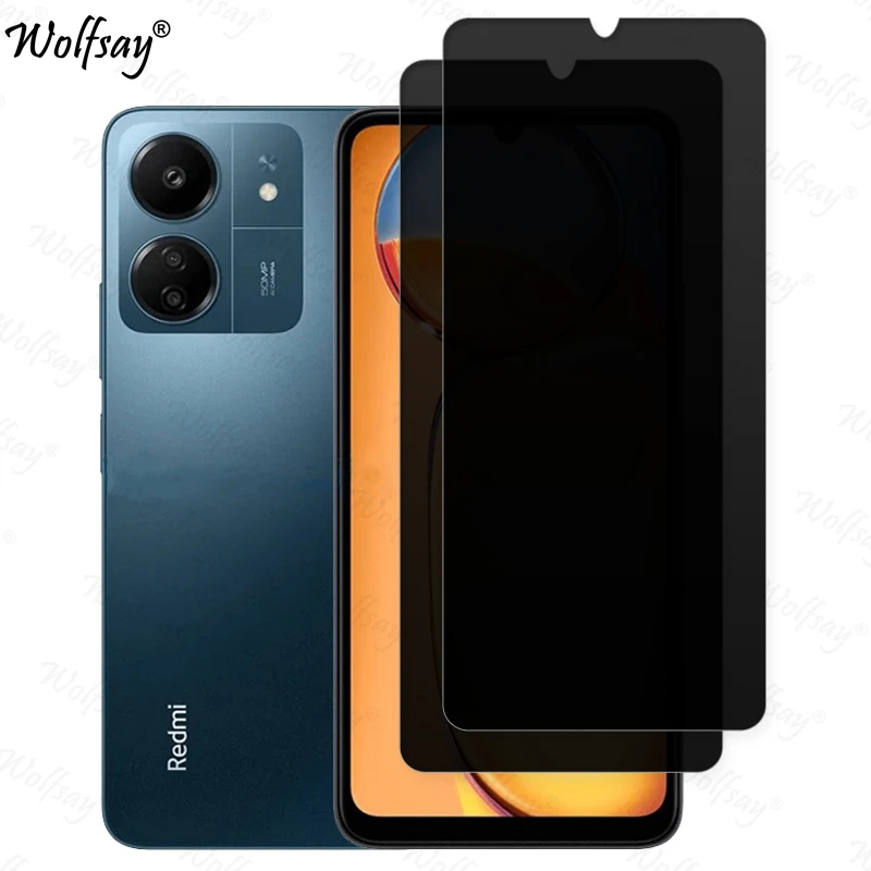 Антишпионское закаленное стекло для Xiaomi Redmi 13C защита для конфиденциальности экрана для Redmi 13C 13 C стекло для Redmi 13C стекло 6,74 дюймов