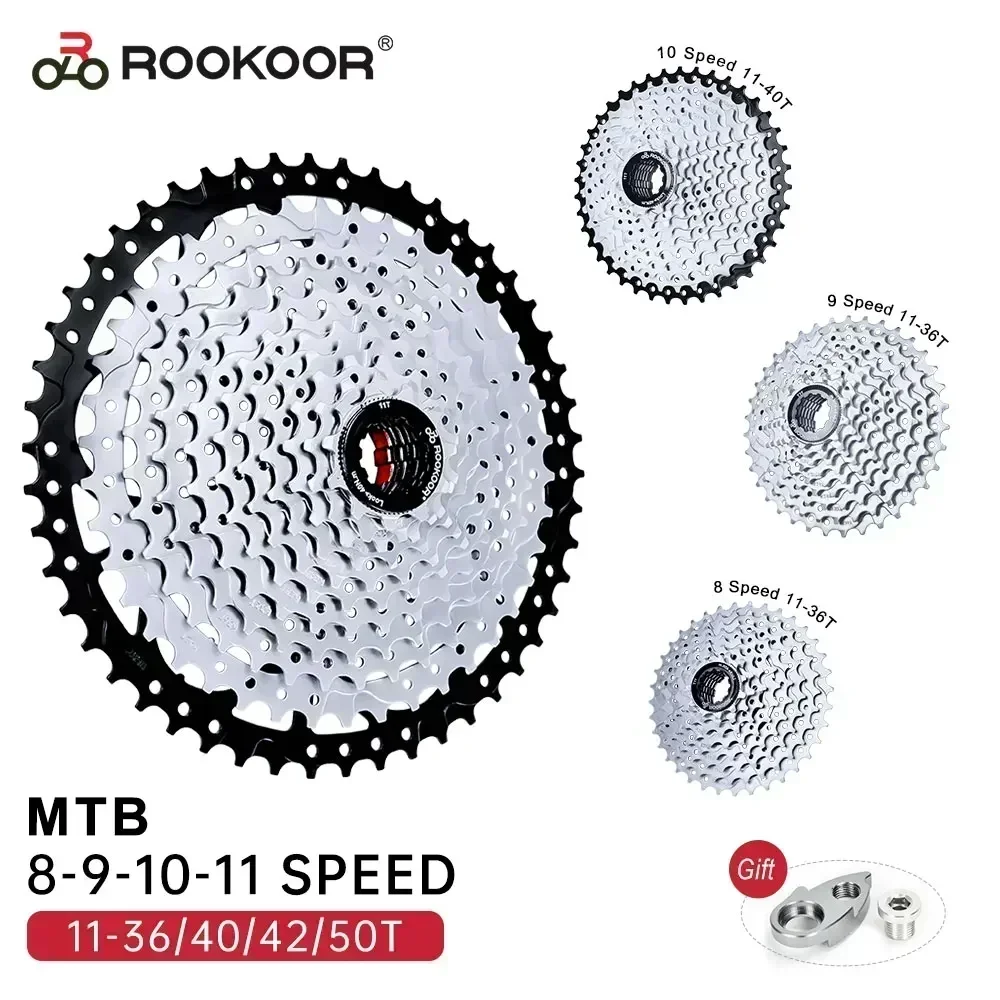 Велосипедный кассетный маховик ROOKOOR, 8/9/10/11 скоростей, 11-36/40/42/50T, подходит для кассеты Shimano HG с хвостовым крючком, детали велосипеда