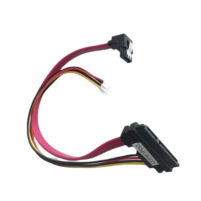 2-в-1 7-контактный SATA-кабель для передачи данных + 2,0 мм 4-контактный Power Combo 7 + 15 контактов 22P SATA сдвоенный CD/DVD HD-кабель для жесткого диска 20 см