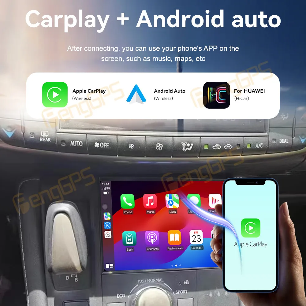 Фото DSP Android Carplay для Lexus CT200H GPS-навигация мультимедийный видеоплеер Авторадио Стерео Автомагнитола CT200 головное устройство №3