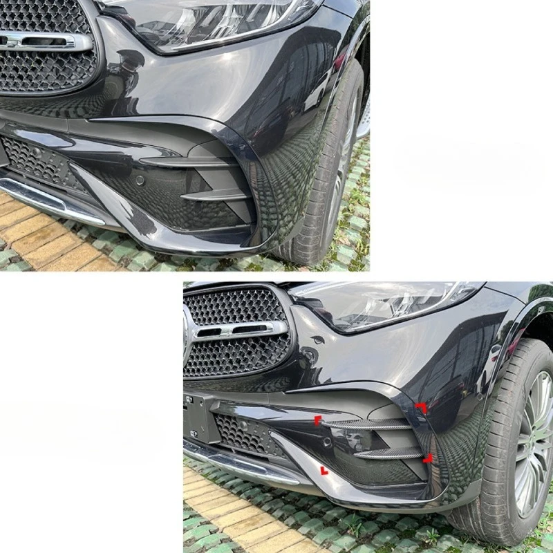 Фото Передний бампер, противотуманная фара, гоночная решетка, крышка для Mercedes Benz GLC Level X254 GLC260 300 AMG 2023 + 1 пара решетки противотуманных фар №4