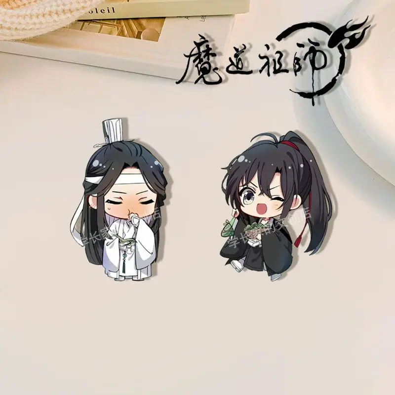Mo Dao Zu Ши Значки заколки аниме Lan Wangji Wei Wuxian Женская Брошь мультфильм косплей милая фигурка броши для сумки аксессуар подарок