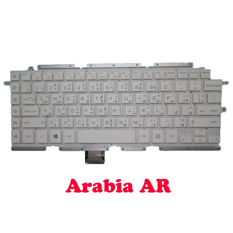 Белаячерная клавиатура для ноутбука KR SP AR для LG 13Z930 13ZD930 13Z935 13ZD935 Z360 Корейская KR Испанская SP Arabia AR без рамки Новая (art.: 3920d145983cd) - 3920d145983cd
