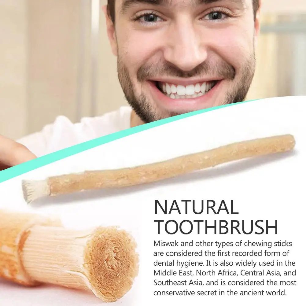 Натуральная зубная щетка Miswak Siwak, традиционное отбеливание, дорожная зубная щетка Arak, ручная мягкая зубная щетка Miswaak Y1Q4