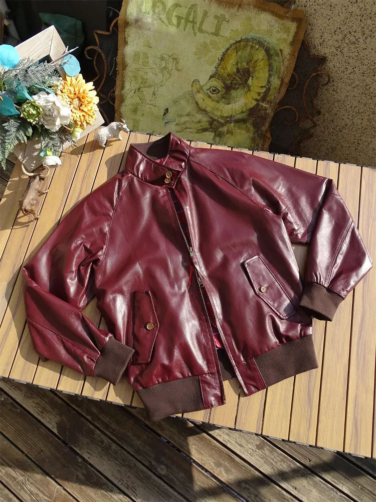 Только 134 штуки [Bangyou Factory продает потери] ультратонкая маленькая овчина 0,4 G9 Harrington, мужская и женская натуральная кожа
