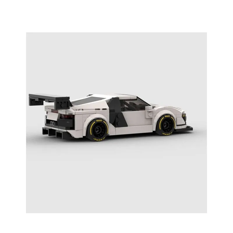 Фото MOC-192707 Classic Iconic R8 LMS Ultra Sports Racing Car Building Block Модель, 377 деталей, игрушка в подарок на день рождения для мальчиков и детей №5