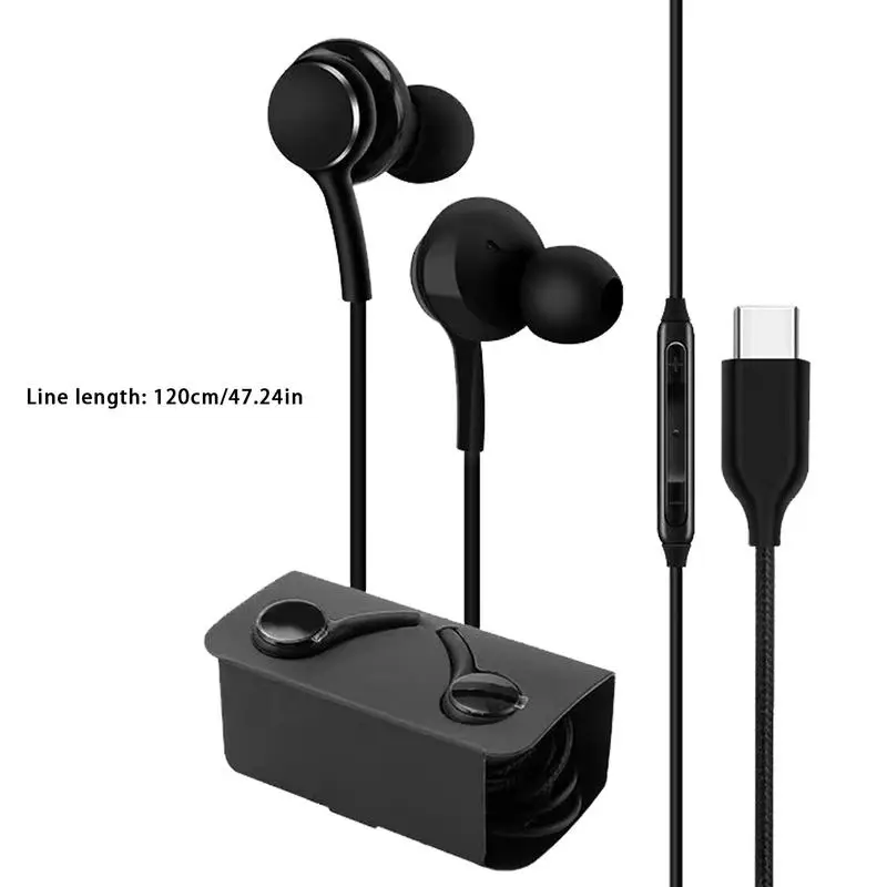 Проводные наушники-вкладыши с басами типа C, проводные наушники типа C, Hi-Fi стерео, шумоподавляющие водонепроницаемые наушники для громкой связи # W0 (art.: 3920c6bcd2e5d) - 3920c6bcd2e5d