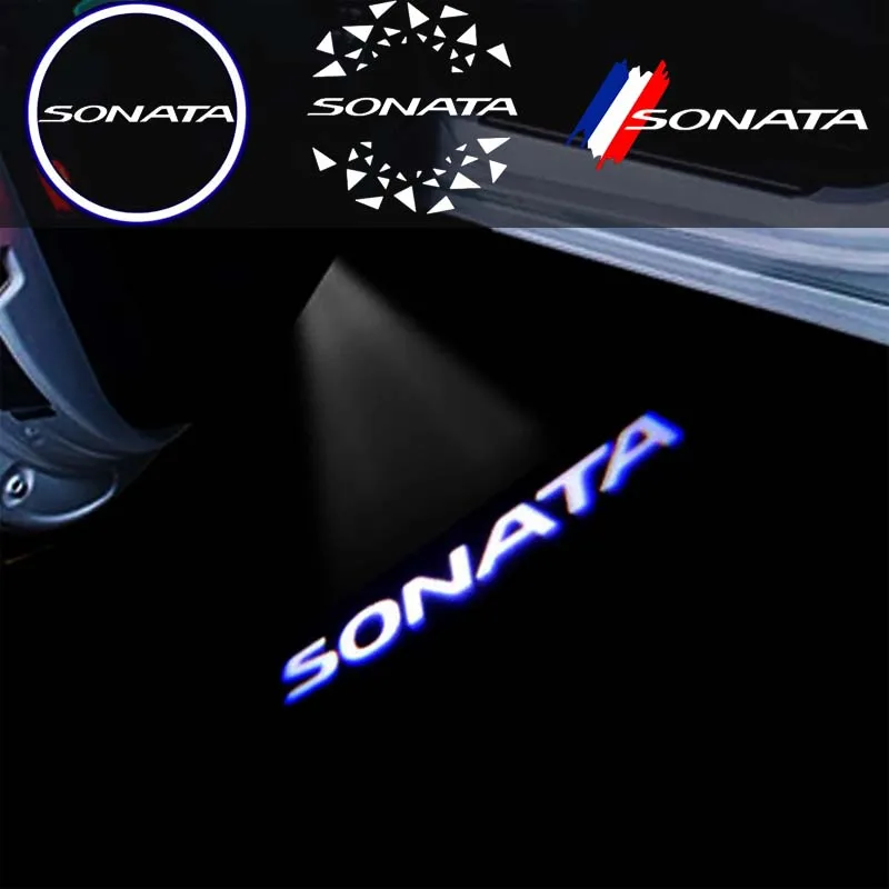 2 шт. для Hyundai Sonata 8 YF I45 2010-2014 2011 2012 2013 года, светодиодный логотип автомобиля, дверь, приветственные огни, проектор, призрачная теневая лампа