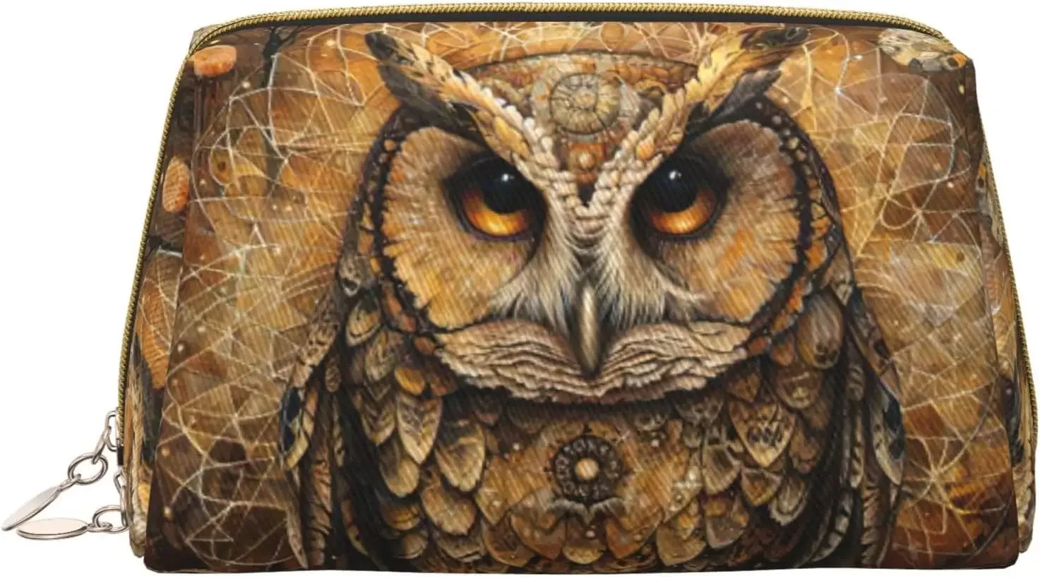 Косметички с принтом Owl Beliefs, кожаная косметичка, маленькая для кошелька, косметичка, клатч для туалетных принадлежностей для женщин, путешествий