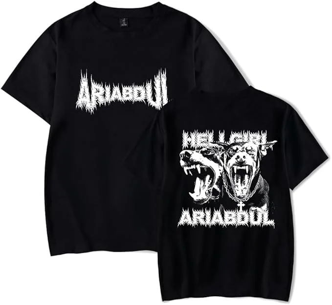 Футболка Ari Abdul Merch Doberman, унисекс, мужская и женская футболка с принтом, повседневный топ с короткими рукавами