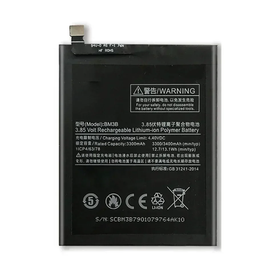 Фото Для Xiao Mi Сменный аккумулятор BM3B BM 3B для Xiaomi MIX 2 2S MIX2 S 3400 мАч Аккумуляторы для телефона большой емкости Бесплатный инструмент + трек NO №3
