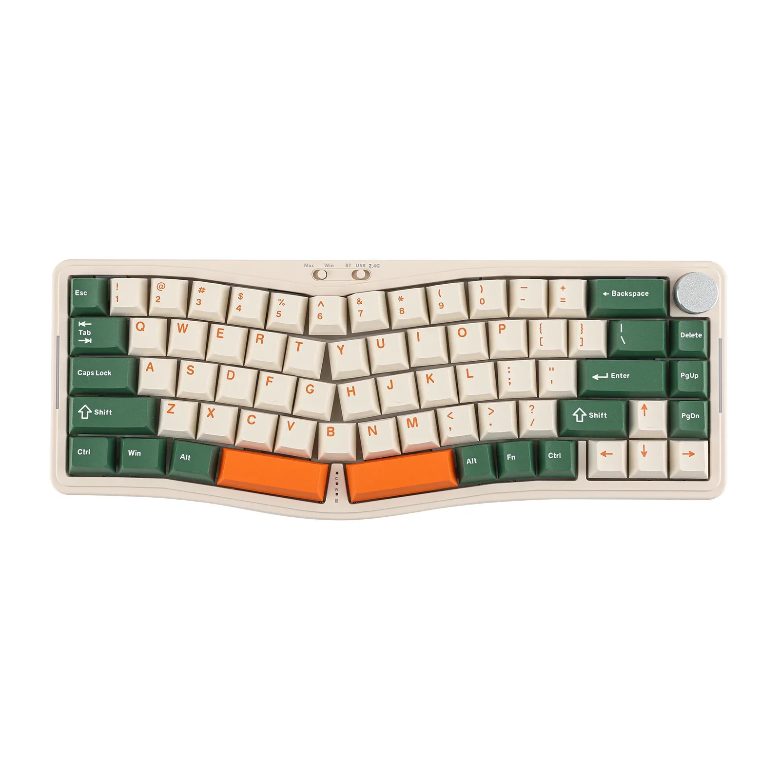 Ajazz AKS068 Pro Alice Layout VIA Трехрежимная механическая клавиатура с металлической ручкой, разделенная клавиатура, печатная плата, беспроводная разделенная клавиатура