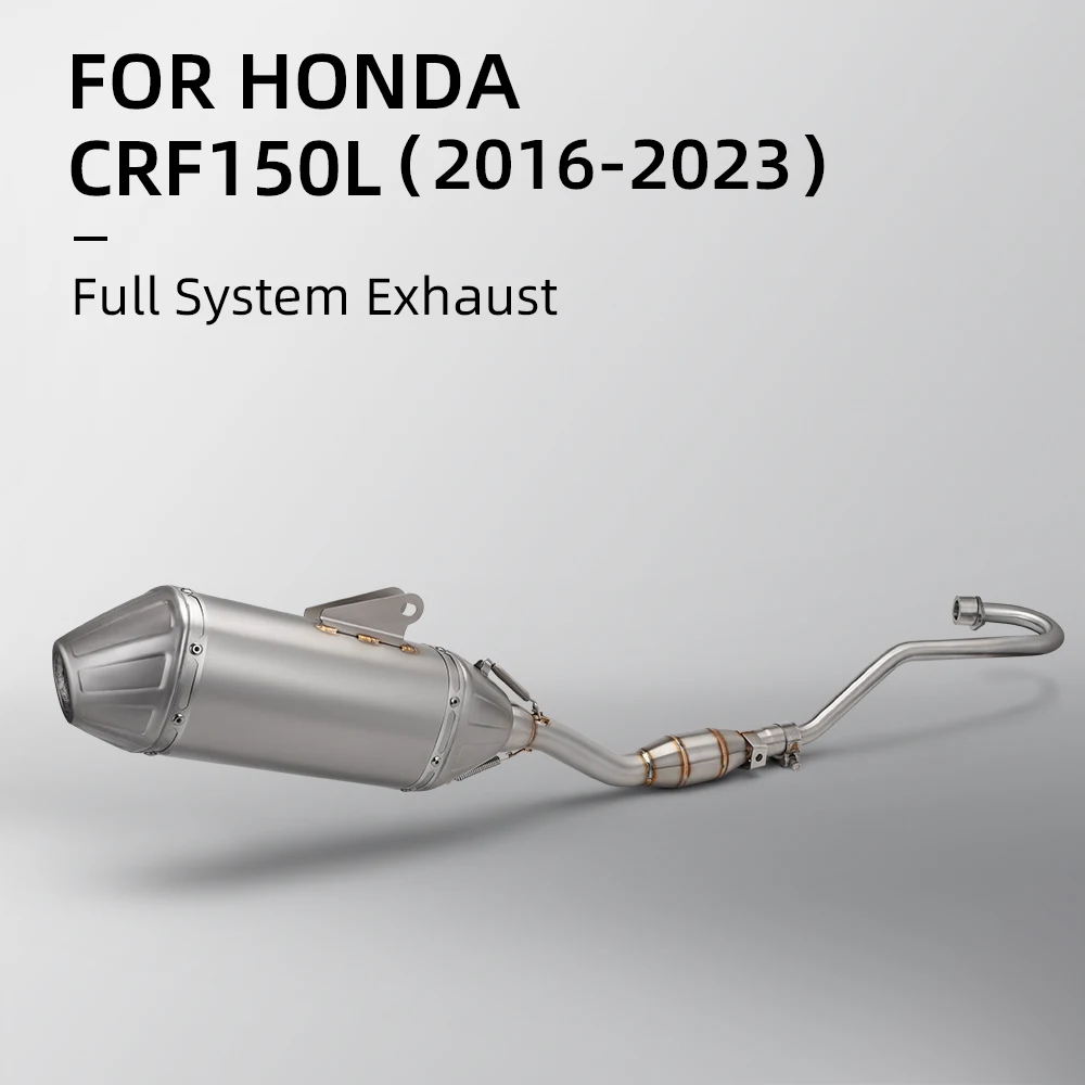 ВЫКЛ-РОДА, полная выхлопная система мотоцикла для HONDA CRF150L, глушитель без шнуровки, грязевой мотоцикл, передняя соединительная труба, линия 2016-2023