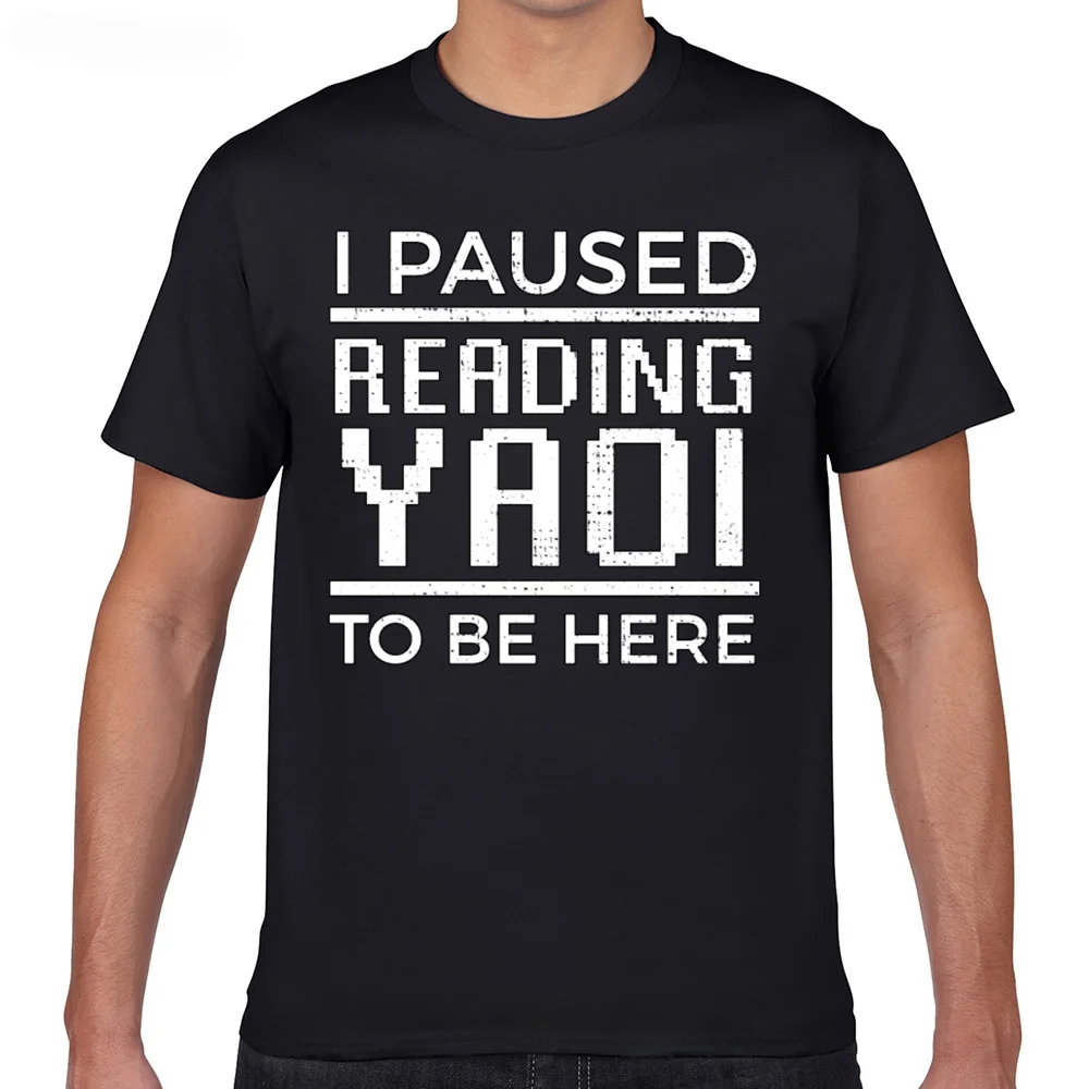 Топы yaoi fujoshi аниме Модная белая Geek Custom MaleTshirt брендовая teeshirt с коротким рукавом Хлопок Новое поступление наряды с круглым воротником