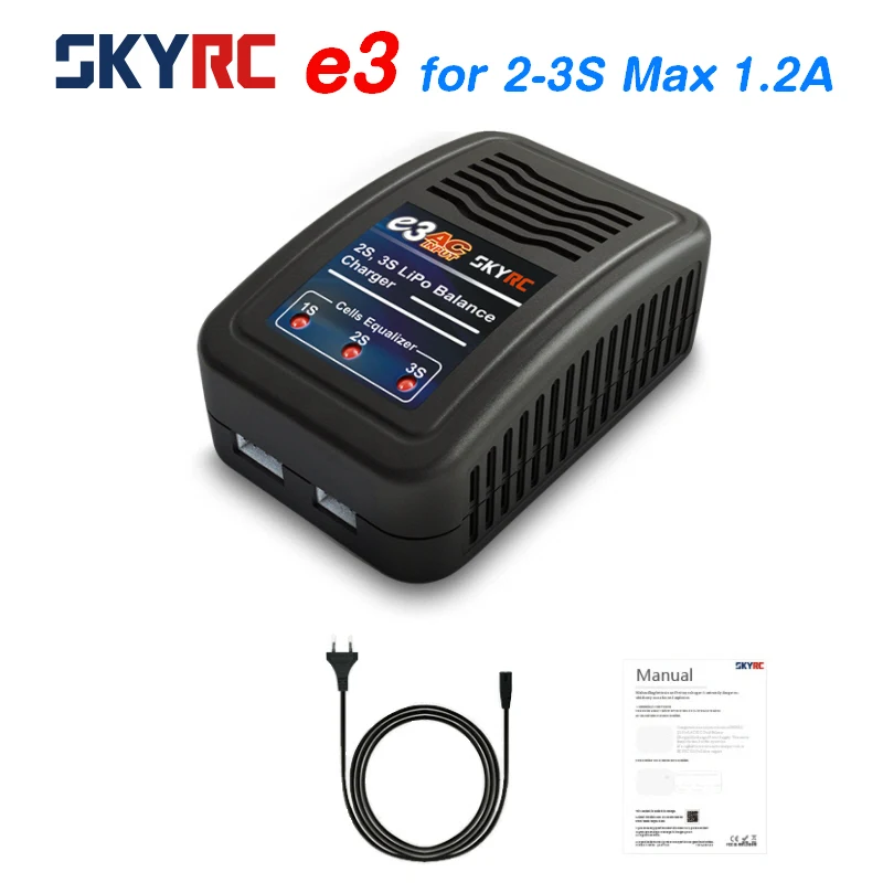 Балансирующее зарядное устройство SKYRC E3, 1S, 2S, 3S, 110-240 В переменного тока