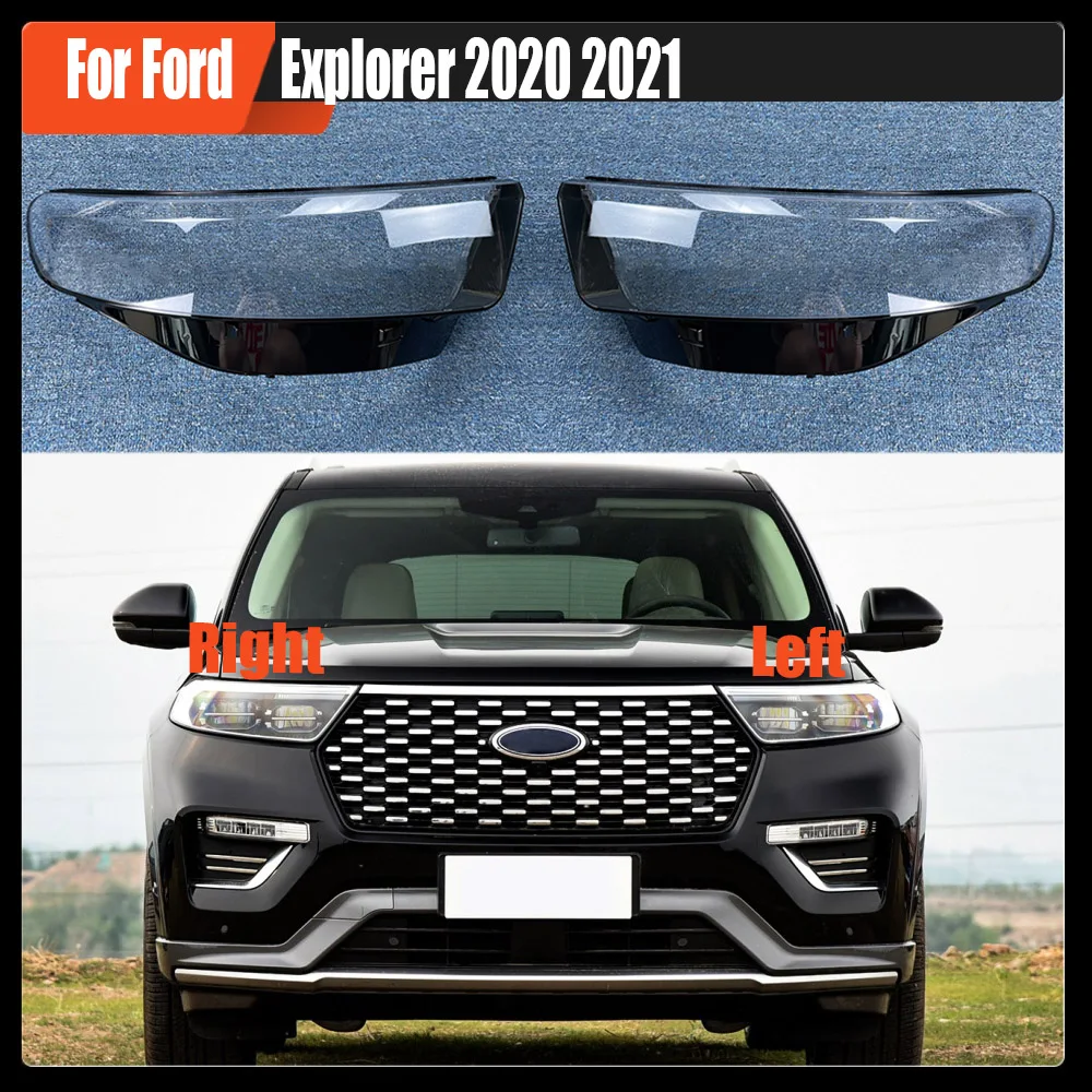 Чехол для налобного фонаря Ford Explorer 2020 2021, прозрачная маска для объектива, замена оригинального абажура из плексигласа