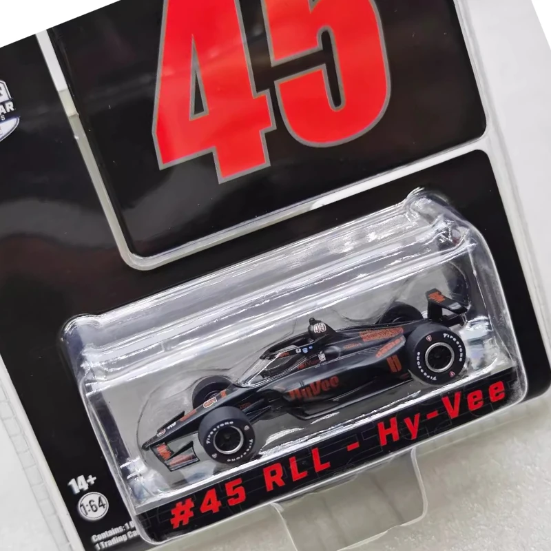 Greenlight 1:64 NTT Indy Racing # 45RLL - Hy - Vee Черная Коллекционная игрушка Маленькая подарочная модель настенная подвеска