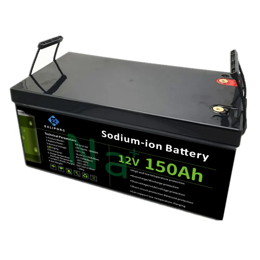 Exliporc 12V 150Ah натрий ионный аккумулятор система хранения энергии nнатрий ионный аккумулятор для натрия ионный аккумулятор