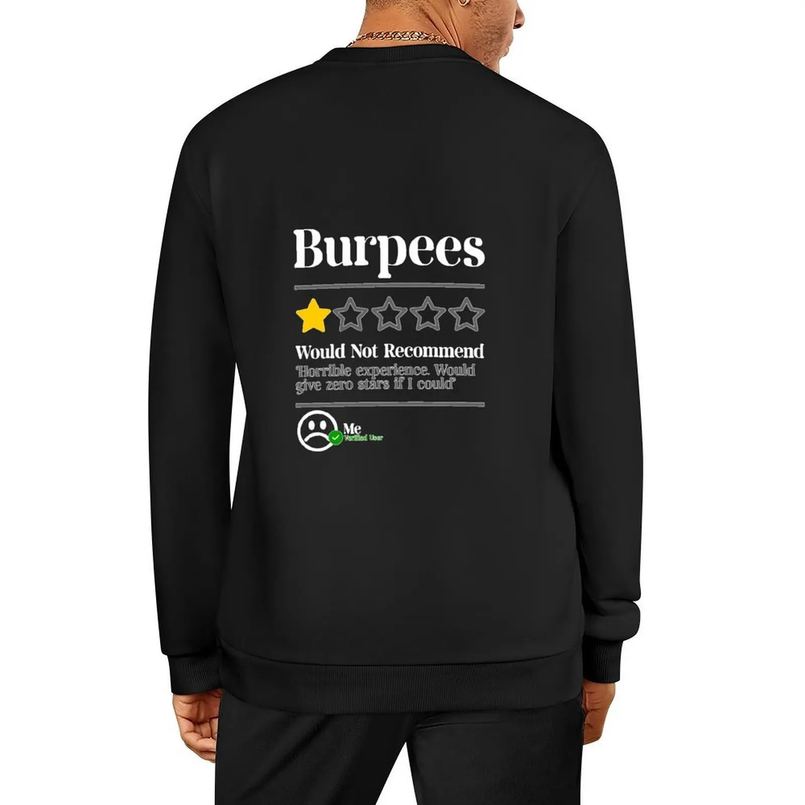 Burpees Do Not Рекомендуем 1-звездный рейтинг Забавный пуловер для тренировок в тренажерном зале NL, мужская толстовка, корейская одежда, новая толстовка
