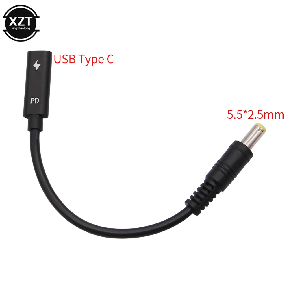 Зарядный кабель с разъемами USB Type-C и USB Type-C для ноутбука DC5525 5521