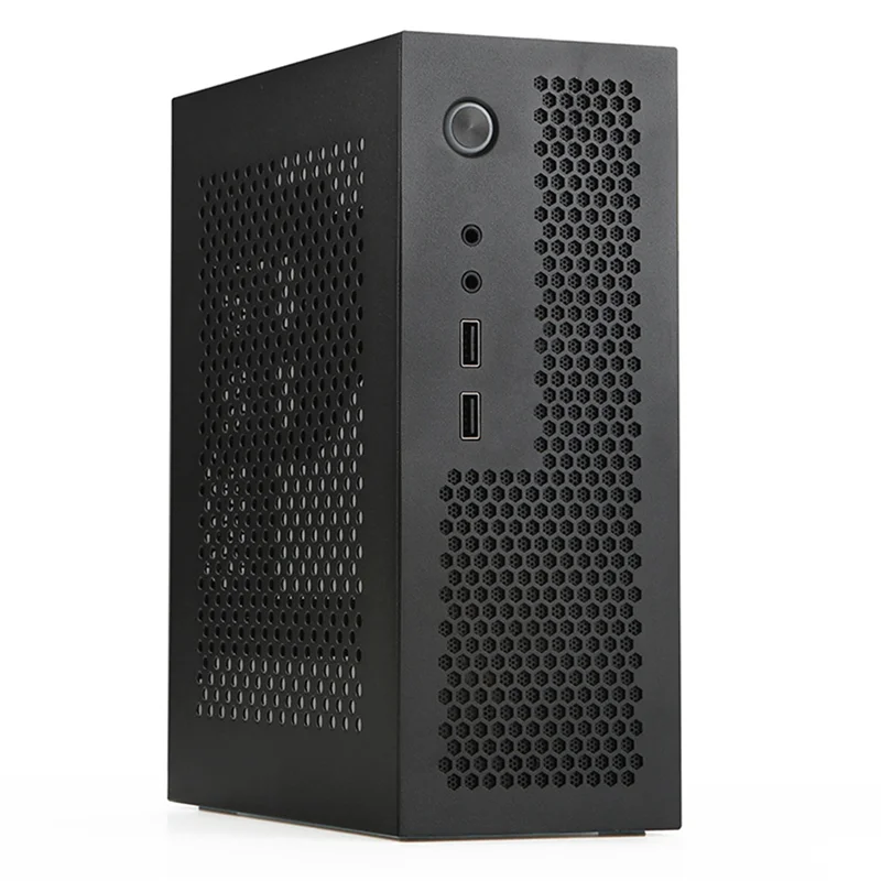 Фото A09 HTPC компьютер Φ Mini ITX шасси для игрового ПК настольное шасси USB2.0 компьютер Φ домашний компьютер черный №4