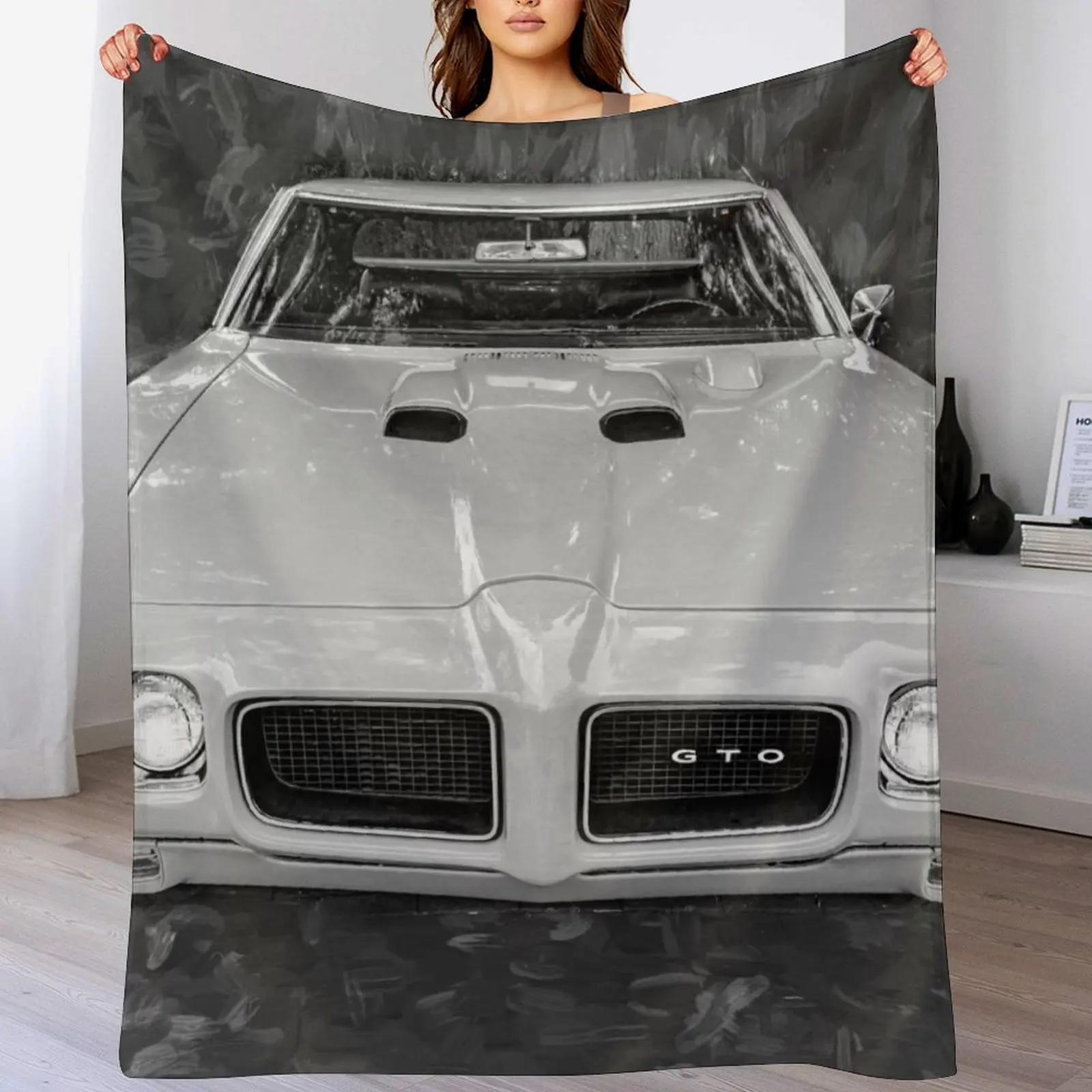 1970-орбита оранжевого Pontiac GTO Ram X111, пледы, одеяла для кровати, гигантский диван, декоративные одеяла для кроватей