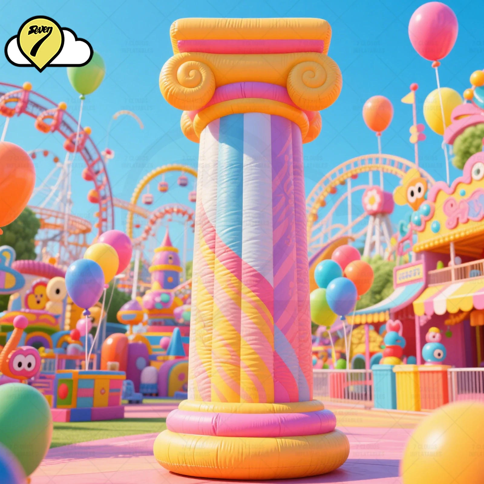Гигантский надувной светодиодный светильник ColorFul, модель римской колонны, используемая в крупномасштабном выставочном месте, свадебное украшение (art.: 3920cf8191359) - 3920cf8191359