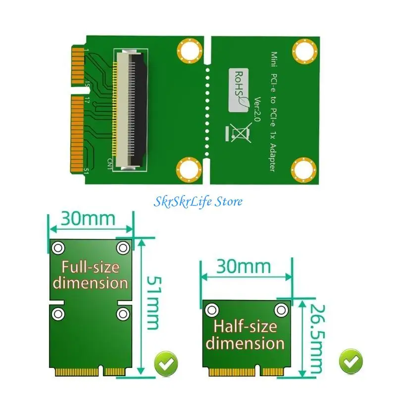 Фото E65e mini pcie to pciexpress slot 4pin power adapter poard с вертикальной кабелем порта USB2.0 №5