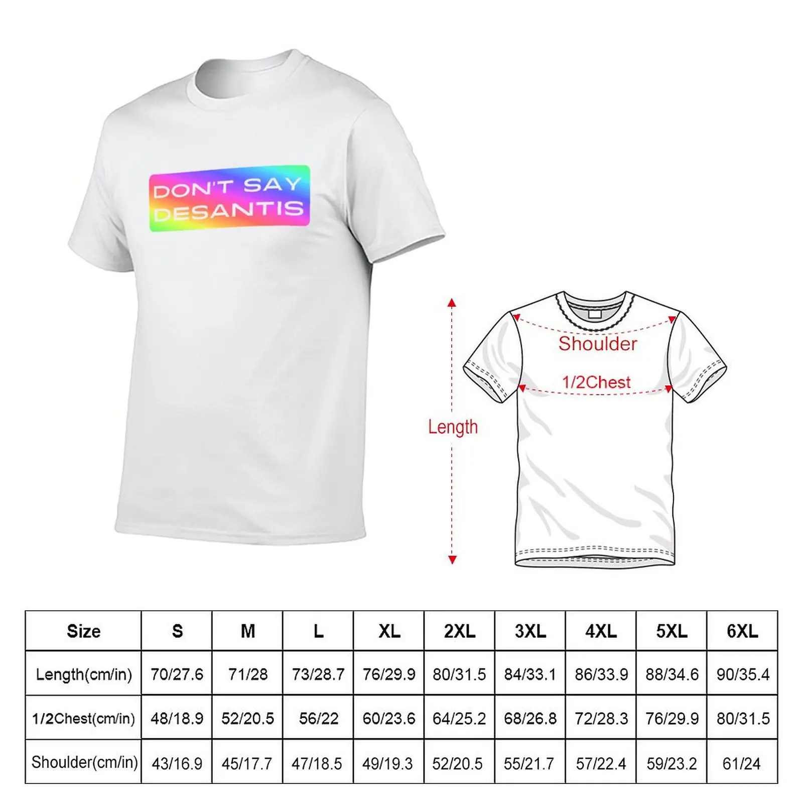 Don't Say DeSantis - Ron DeSantis SUCKS - RAINBOW T-Shirt мужские футболки для мужчин футболки для мужчин забавная футболка с графикой (art.: 3920d1c048d42) - 3920d1c048d42