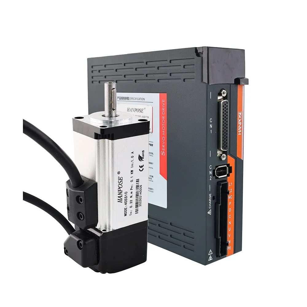 Высокопроизводительный комплект привода серводвигателя AC200-240V 1.0A 0.32N.m 40SS10 и ASD210 Фрезерный станок с ЧПУ Серводвигатель переменного тока Управление промышленной автоматизацией и аксессуары