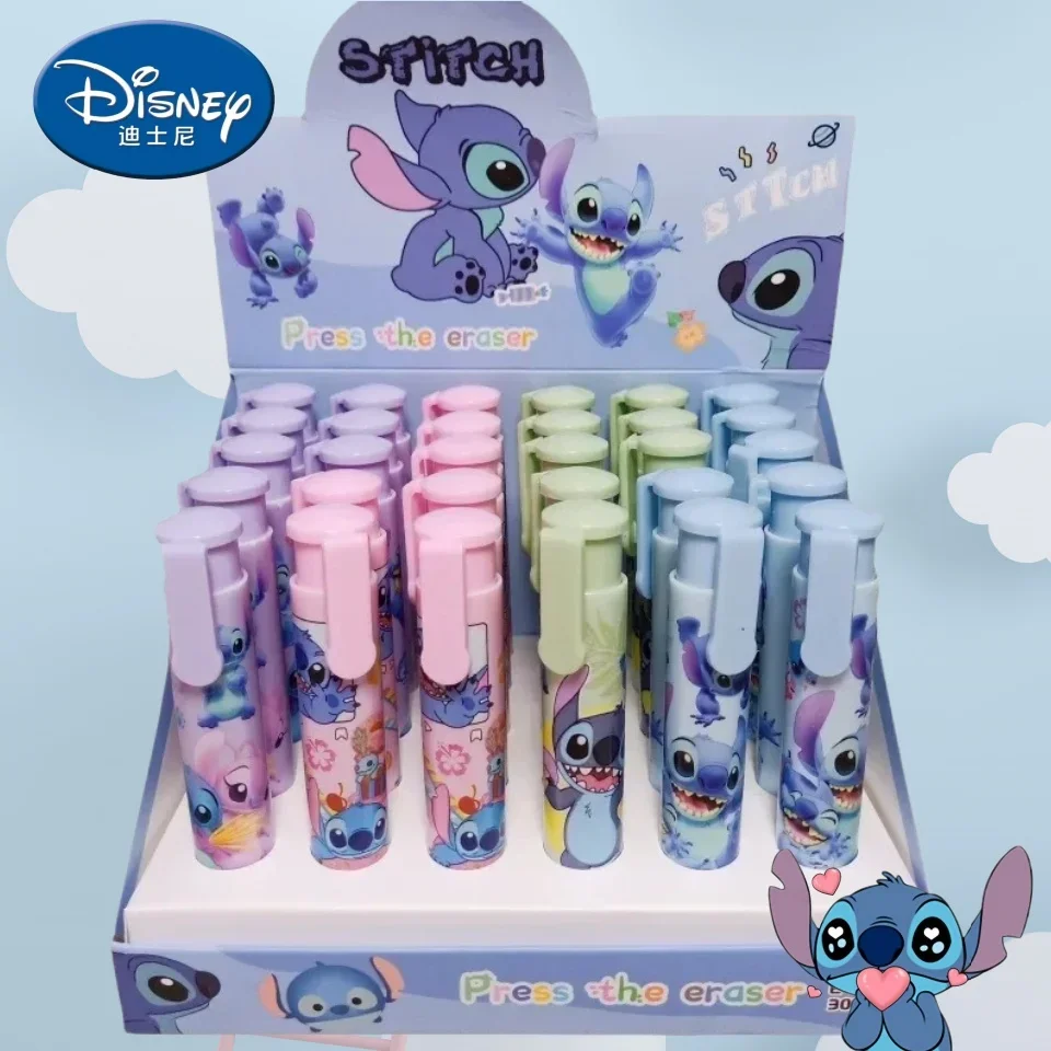 Disney Stitch Press ластик Лило и Стич мультфильм детские школьные принадлежности ластик канцелярские принадлежности подарки на день рождения игрушки случайные 1 шт.