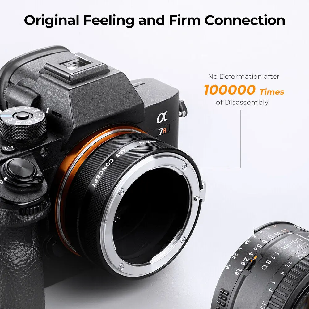 Фото K & F CONCEPT NIK-NEX IV 4 PRO адаптер объектива для Nikon F к Sony E Mount NEX a1 ZV-E10 FX30 A7R2 A7S3 A7M4 A92 a5000 №2