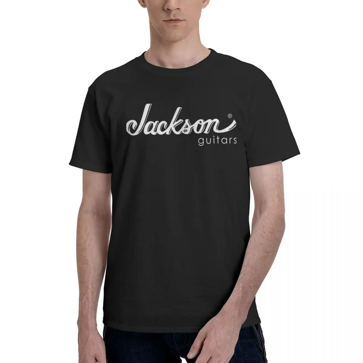 JACKSON гитары с логотипом, 100% хлопок, повседневная дышащая удобная футболка с коротким рукавом, забавные подарки